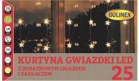 KURTYNA GWIAZDKI 25 LED NA OKNO lampki